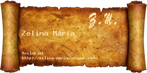 Zelina Mária névjegykártya