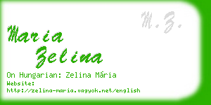 maria zelina business card